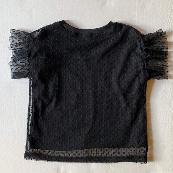 TEN SIXTY SHERMAN GIRLS Black Lace Top Size S - Picture 3 of 10